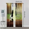 2pcs, Popular Curtains Inspirational Soccer Ball Versatile Fabric (without rod) Stuff Clearance Ldeal for Living Room, Bedroom, 4