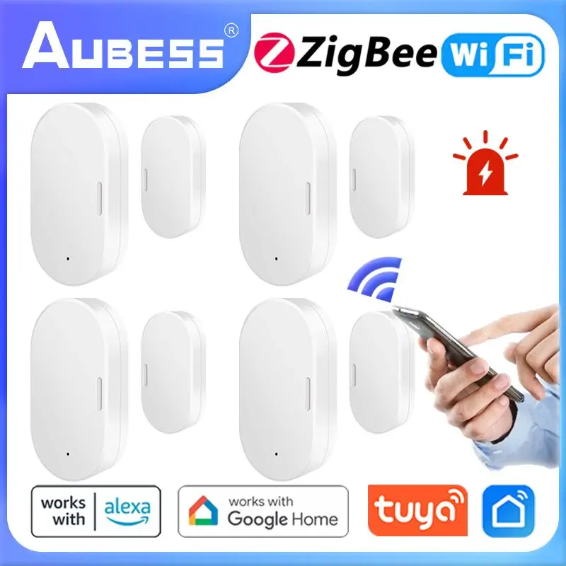 

Tuya Smart Zigbee 3.0 Door Window Sensor Smart Home Door Open Closed Detector Smart Life App Control Via Alexa Google Home