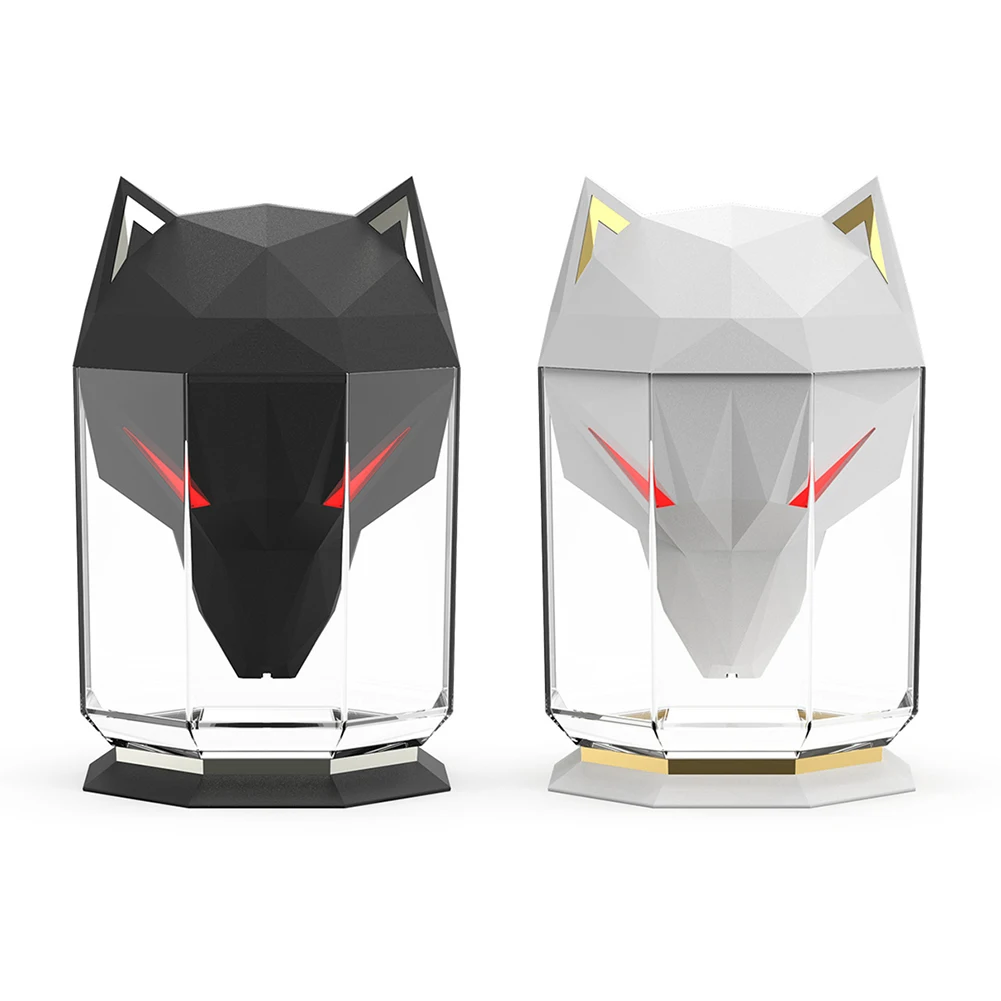 Desktop War Wolf Air Humidifier Household Cool Mist Humidifier Large Capacity with LED Light USB Rechargeable for Home Bedroom