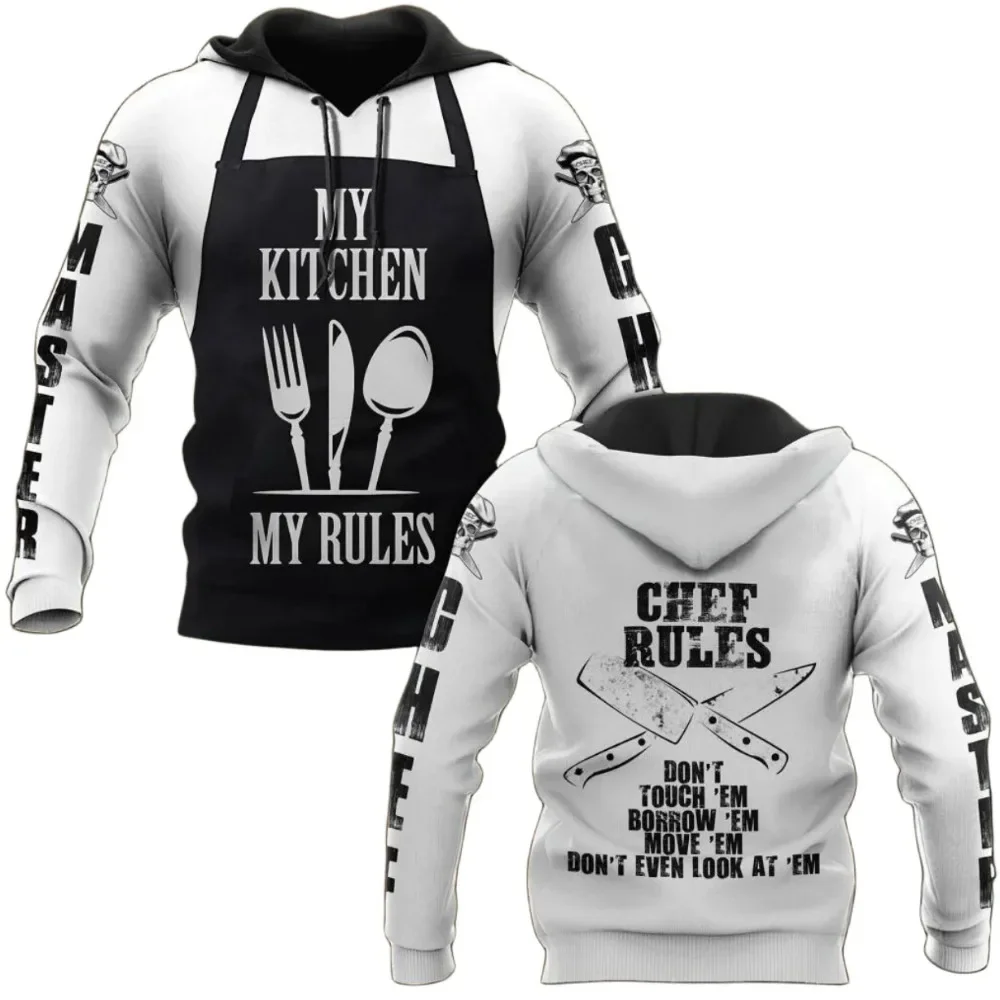 

Chef Print hoodie for men fashion 3D printed Harajuku oversized jumper Autumn/winter casual for both men and women