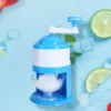 Manual Ice Crusher Portable Mini Hand Shaved Ice Machine Crushed Ice Maker with Ice Cube Tray for Kitchen Restaurants Bars Cafe 4