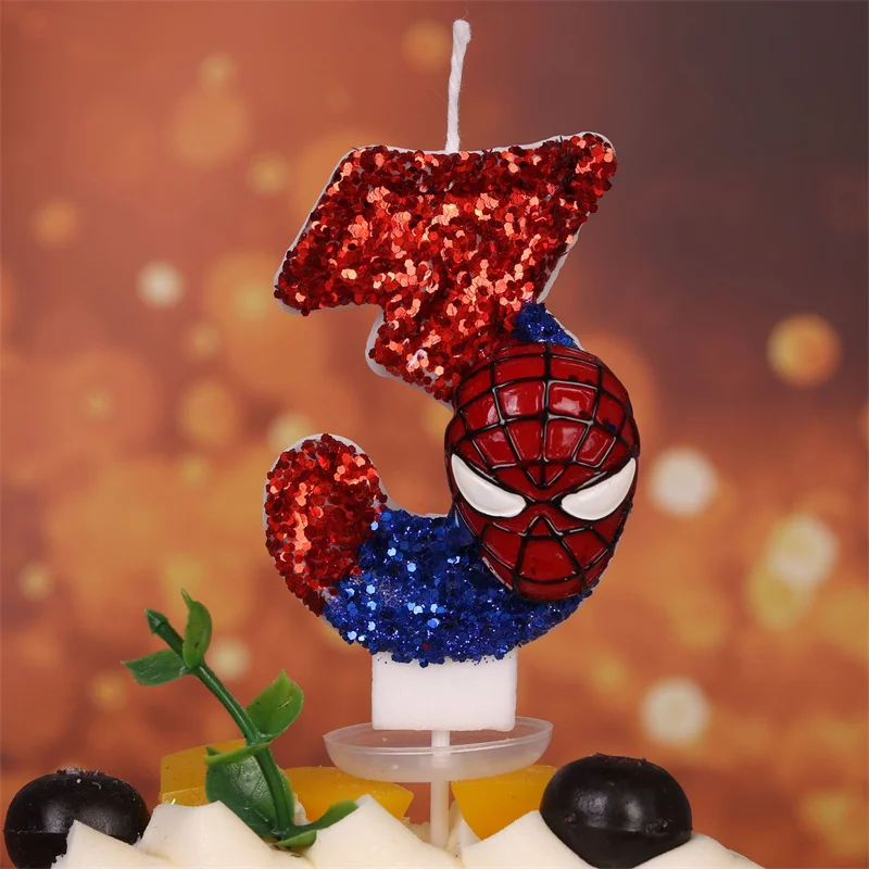 1pcs Number 0 1 2 3 4 5 6 7 8 9 cake candles Boy Birthday Children's Candle Cake Decoration Gothic Decor Party Memories Candle