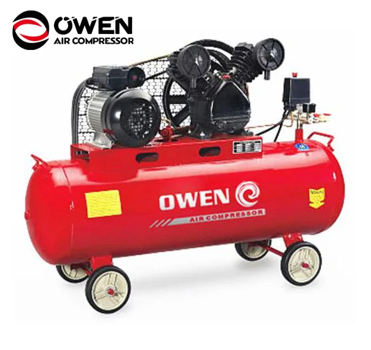 

Portable piston compressor diesel engine power belt driven air compressor