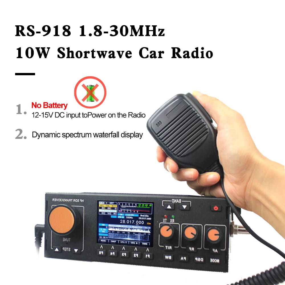 Recent 10-15w Rs-918 Ssb Hf Sdr Ham Transceiver Transmit Power Tx 0.5-30mhz Mobile Receiver - Communications Parts