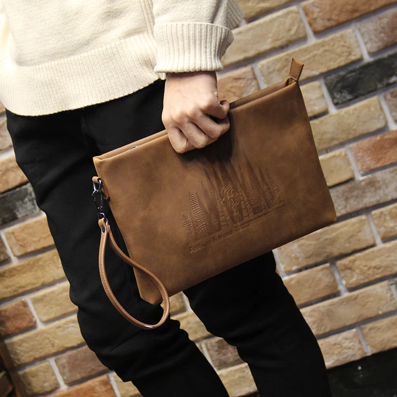 Retro Leather Bag Aetoo Men, Leather Envelope Clutch Men