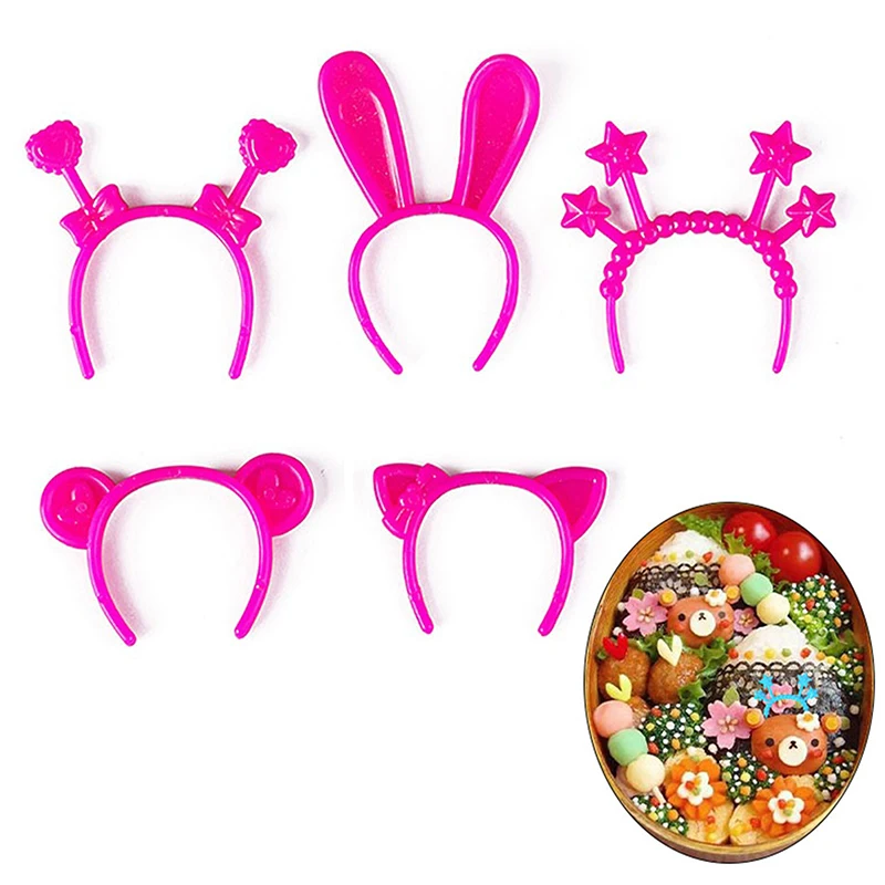 

5Pcs Bento Decoration Tools Lunch Bento Box Food Headwear Buffet Sandwich Toppers Decor For Bento Decoration