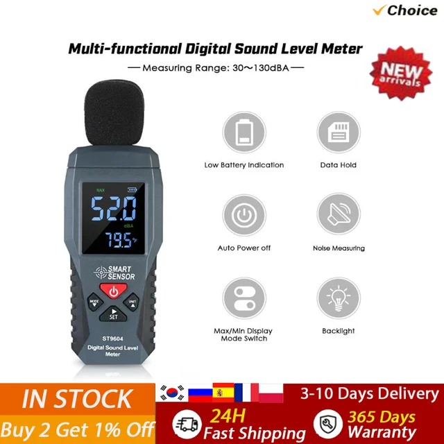 Sonometro Digital Medidor Sonido Decibel Decibelios 30-130db