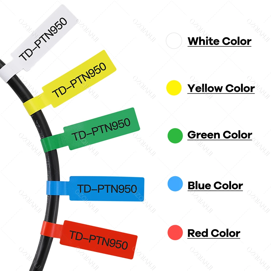 Niimbot B1 B21 B203 B31 Label Printer Cable Sticker Thermal Printing Paper Self Adhesive Waterproof Identification Fiber Tag