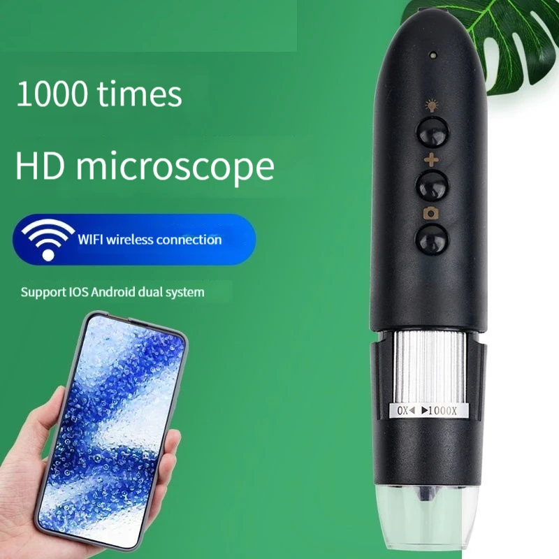 

1000x Digital Magnifying Glass Led Lamp Microscope High Definition Wireless Cell Phone Connection Porcelain Identification