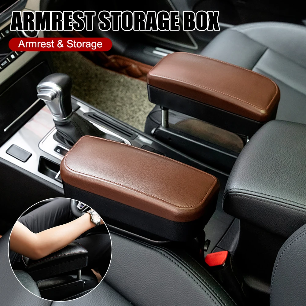 

Universal Car Armrest Storage Box Center Console Storage Box Seat Organizer Adjustable Size Seat Gap Filler Interior Accessories
