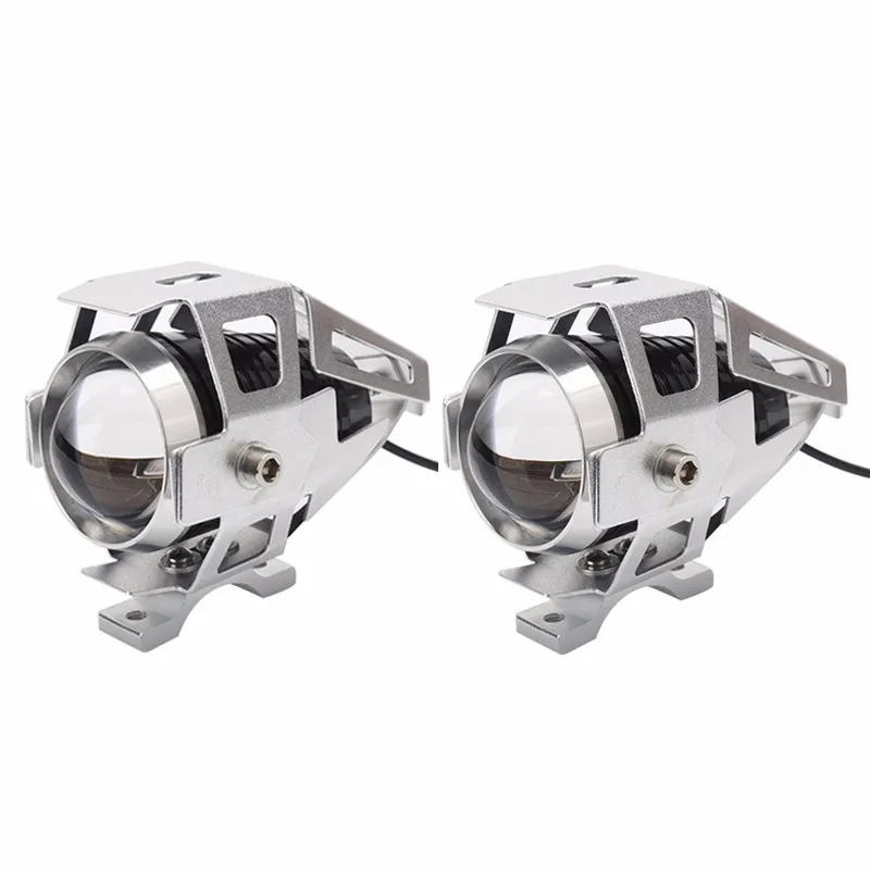Wow Silver Motorcycle 125W U5 Led Driving Fog Head Spot Light Lampada Faro Bicicletta Dirt Bike Car Truck Boat Dual Sport Per Hon