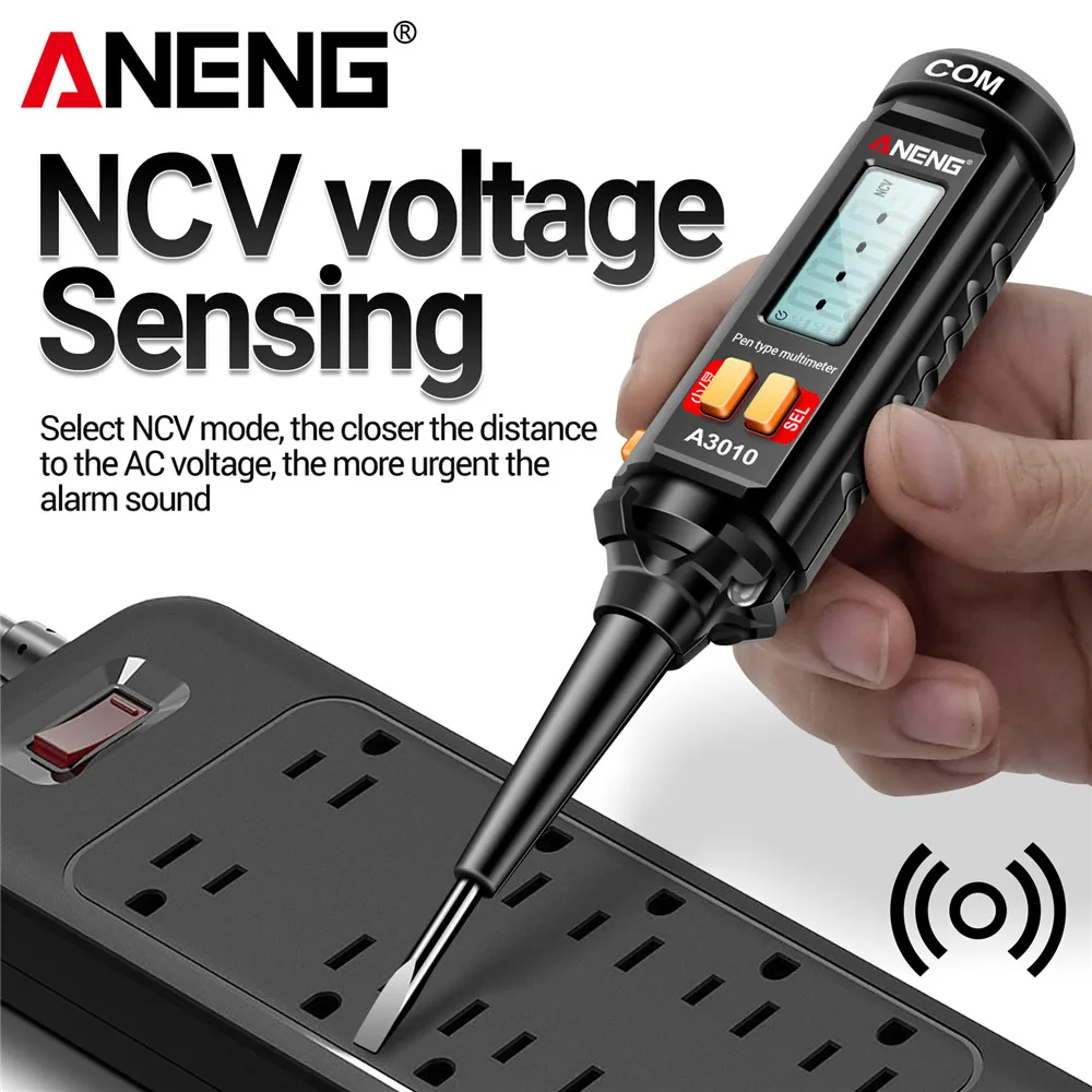 

Мультиметр ANENG A3010, 4000 отсчетов, двухцелевый, с индикатором напряжения
