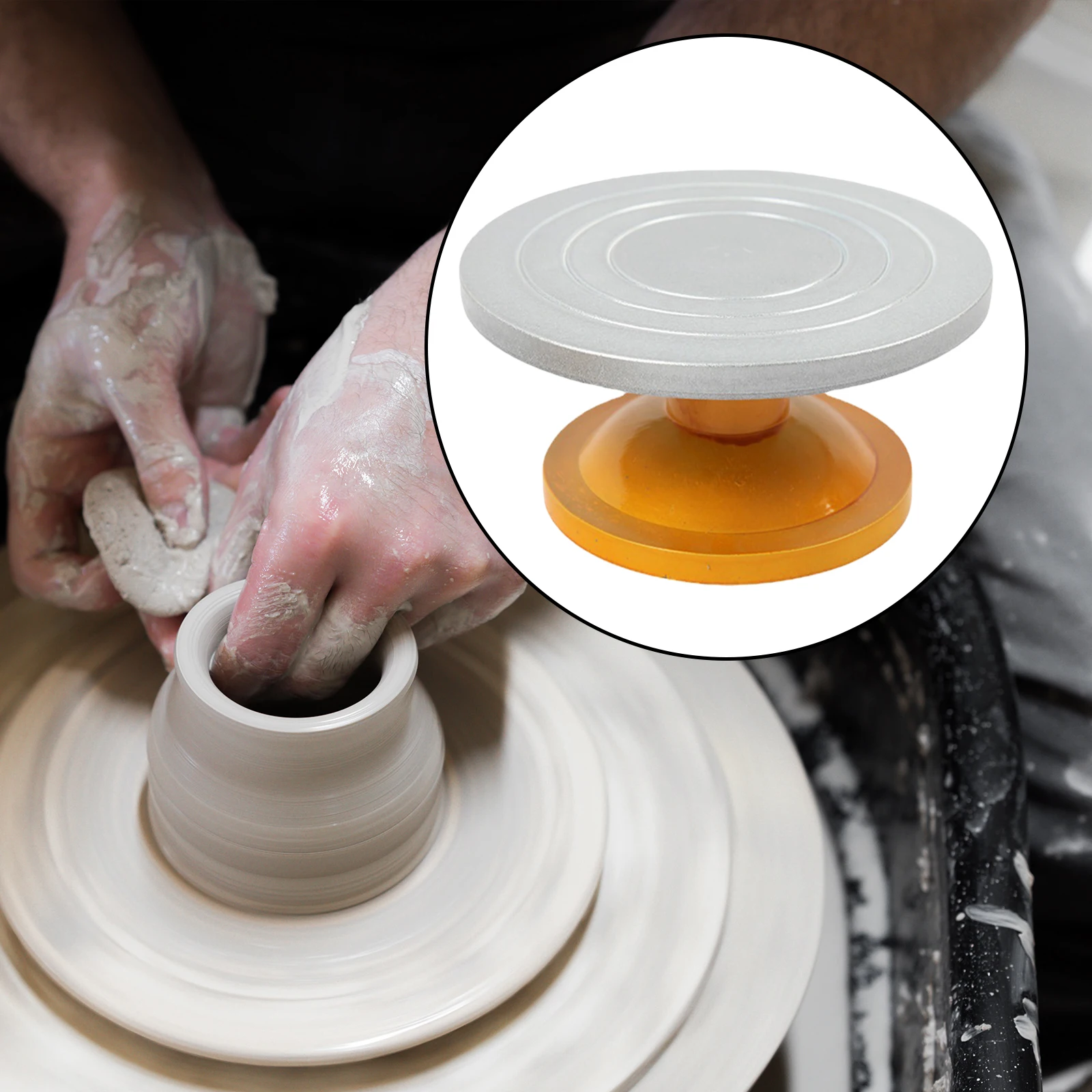 Clay Pottery Wheel Nonslip Heavy Duty Sculpting Wheel Turntable for Paint Spraying Ceramic Model Building, pottery wheel,ceramic tools,spinning turntable
