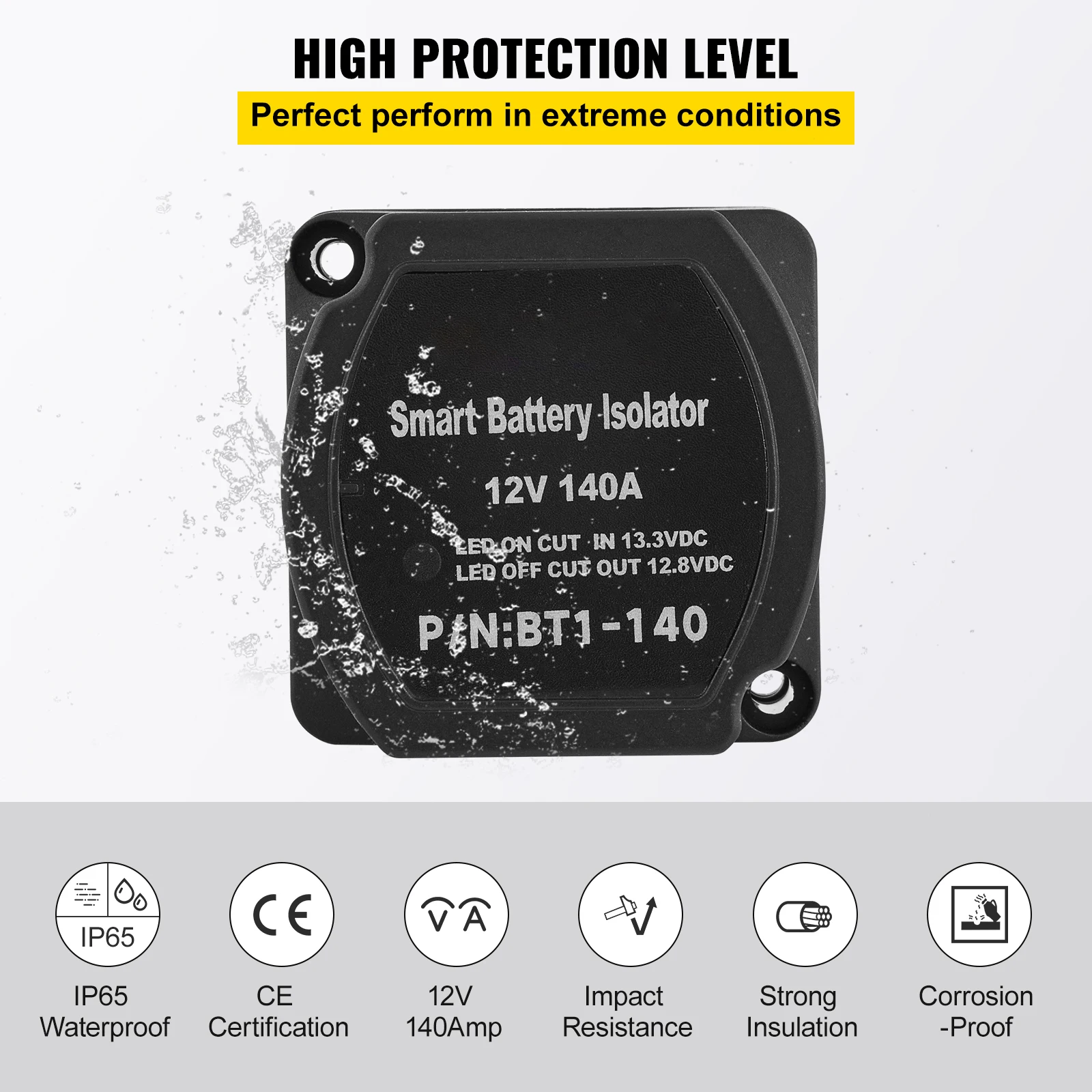 Kit Relè Carica Batteria VEVOR 12V 140A - Per Camper, Barche E Fuoristrada - Foto 9