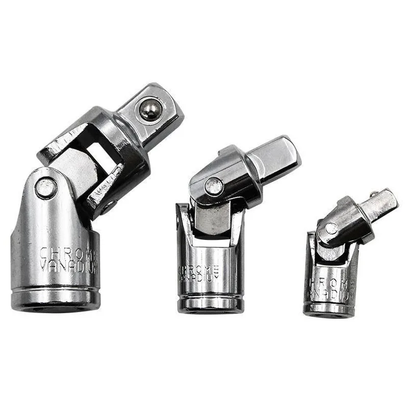 1/4" 3/8" 1/2" Socket Wrench Universal Joint Cr-v Alloy Bendable Adapter Socket Tool Air Impact Wobble Socket Adapter Hand Tool 3