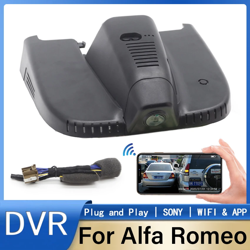 Nuovo! Wifi Hd Car Dvr Dash Cam Camera Per Alfa Romeo Giulia Quadrifoglio Gta Veloce Gor Alfa Romeo Stelvio Quadrifoglio 2016-2022