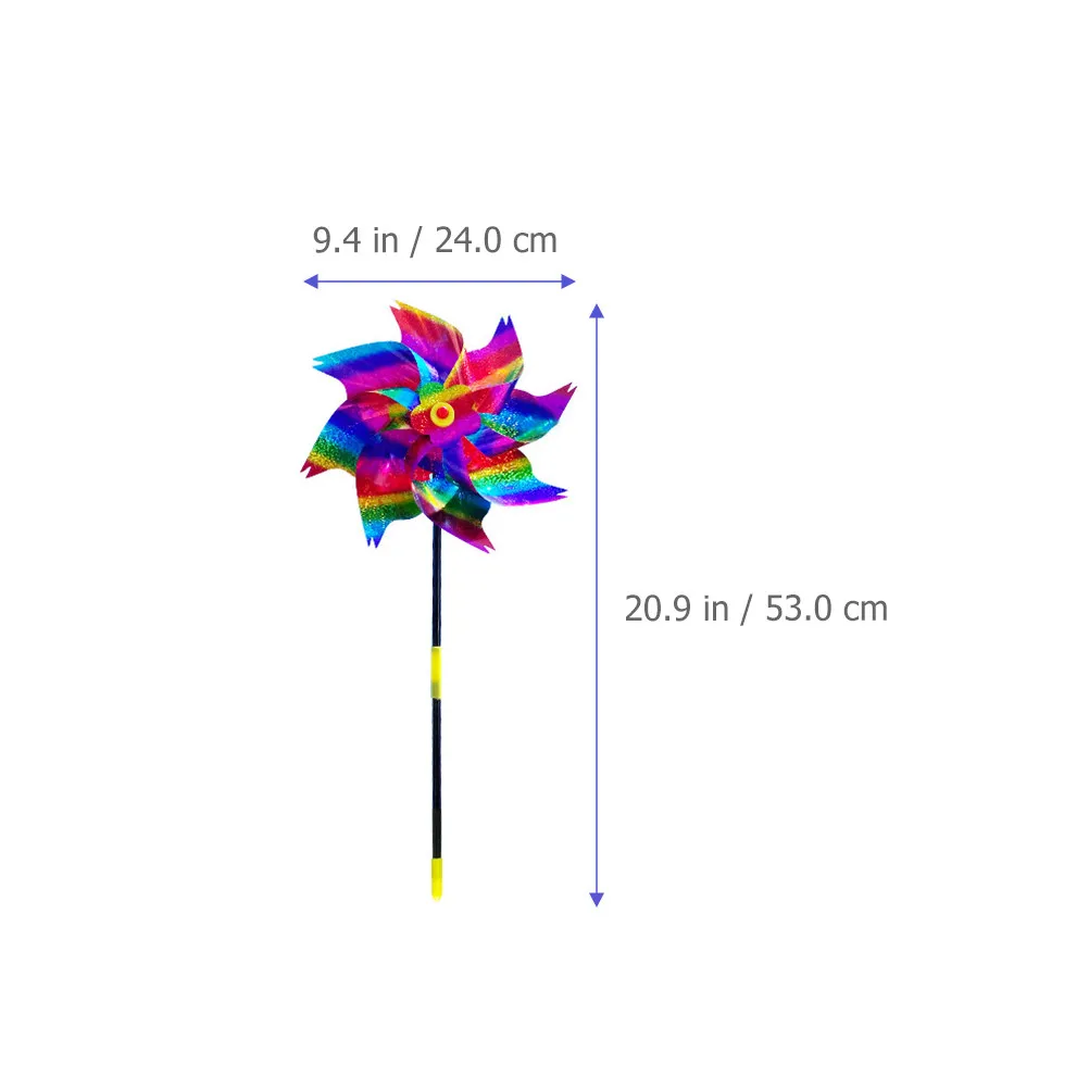 10개 대형 팔각형 풍차 안전한 애완동물용 소재 정원 장 풍차 마당 야외 놀이용 풍차 장식 바람개비