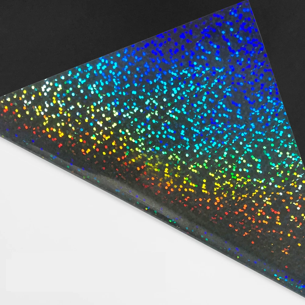 10 Sheets Glossy Transparent Holographic Self-Adhesive Laminating Film - A4 Size