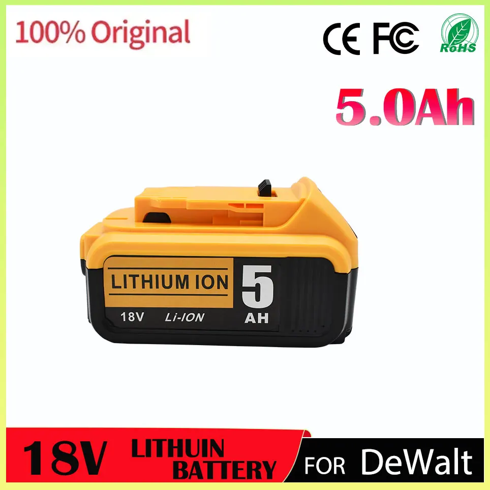 

For DeWalt Electric Tools Replace Battery Pack with 18V 6.0Ah Lithium Battery DCB184 DCB200 Rechargeable Electric Tools Battery