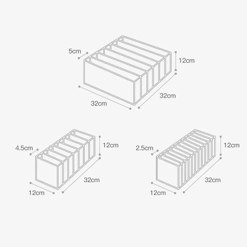11/7/6 Girds Lingerie Drawer Style Storage Box Home Mesh Sock Organizer Box Wardrobe Dormitory Storage Bag