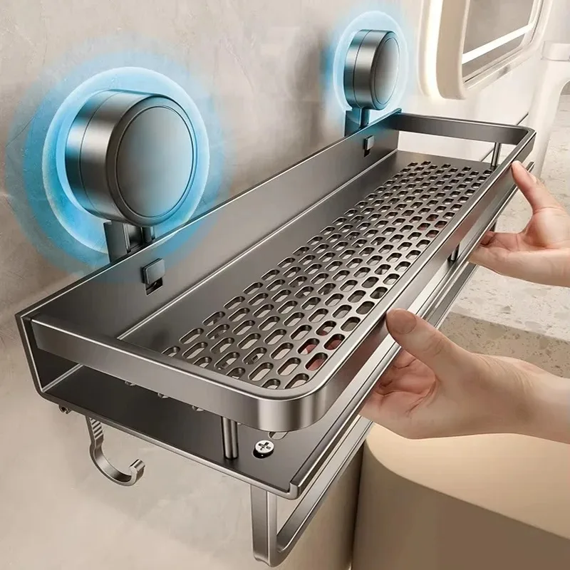 Aluminum Storage Organizer Wall Mounted for Bathrooms
