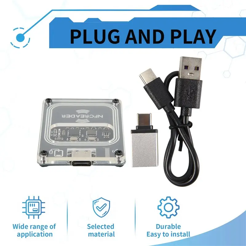 [NEW A09R】 PCR532 RFID 블루투스 무선 모듈 IC 카드 리더기 RFID 에뮬레이터 미니카피(타입-C 인터페이스 포함)