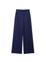 Women Fashion With Darts Front Pockets Wide Leg Pants Vintage High Waist Zipper Fly Female Trousers Mujer - Image 5