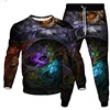 Colorful Tie Dye Vortex 3D Print Men's Sportswear Set New Long-Sleeved T Shirt Pants 2-Piece Set Oversized Pullover Men Clothing 6