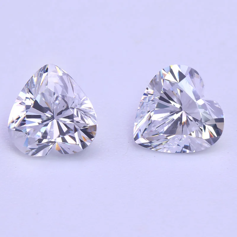 

AAAAA Crystal Clear CZ Cubic Heart Zirconia Stone DIY Beads For earring ring Jewelry