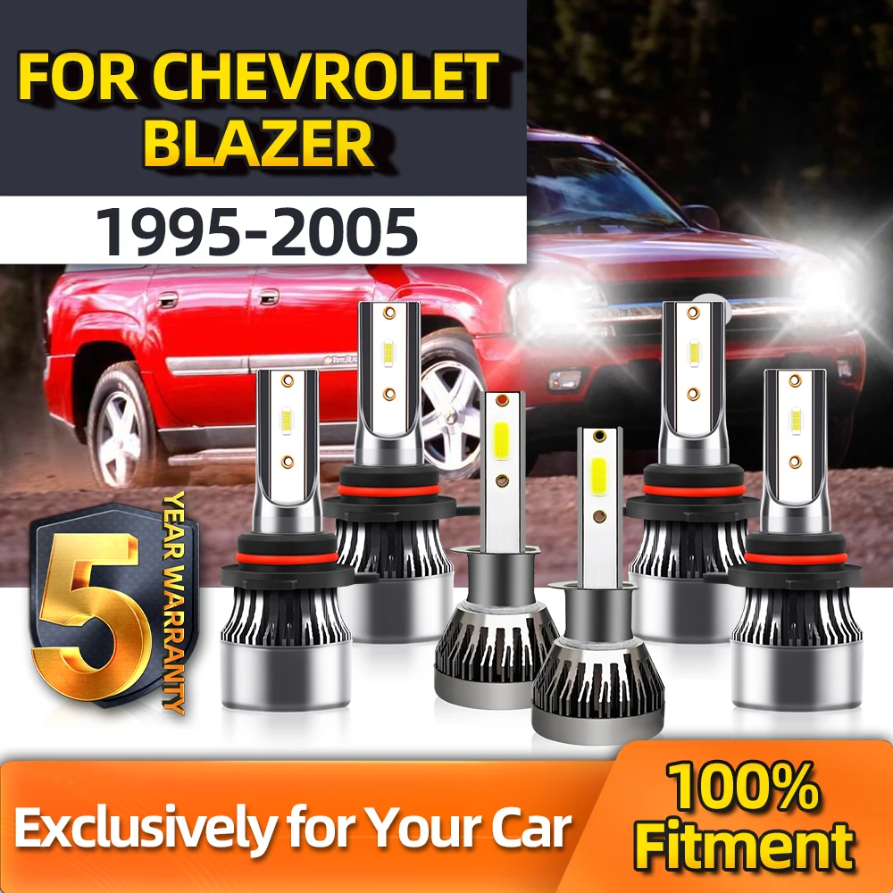 

TEENRAM 3 Pair Bright LED Bulbs H1 Fog Light 9005 9006 High Low Beam For Chevrolet Blazer 1995 1996 1997 1998 1999 2000-2005