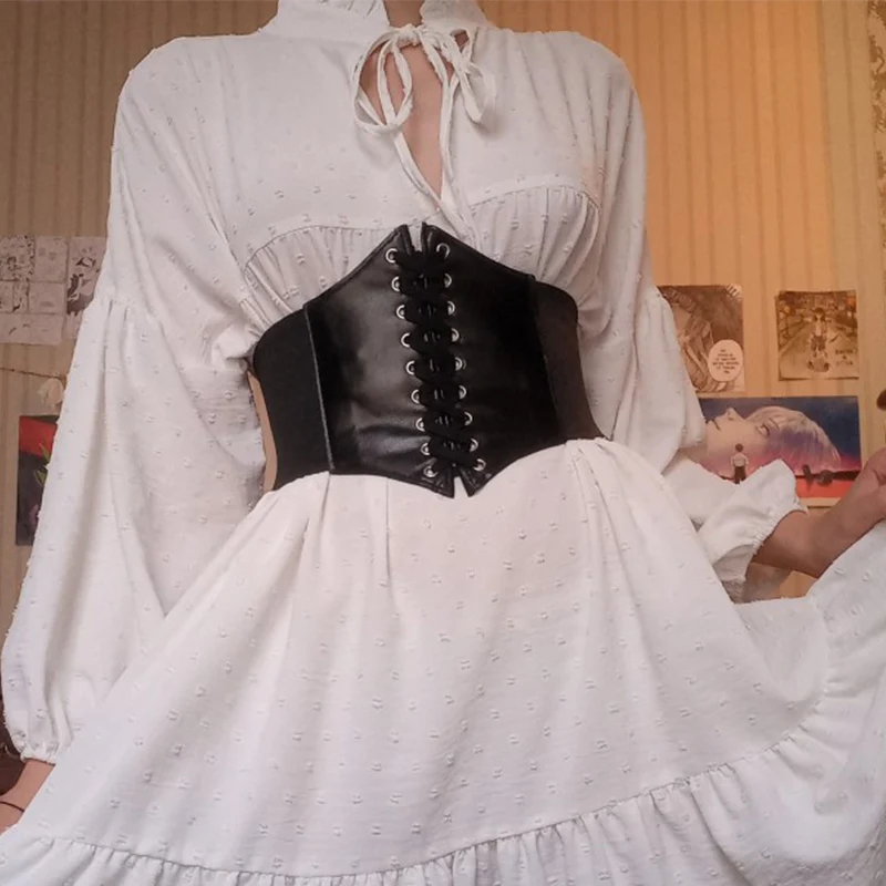 

Corset Belt Bandage Super Wide Pu Leather Girdle Slimming Body Women Elastic High Waist Belts Cinto Sobretudo Feminin Ceinture