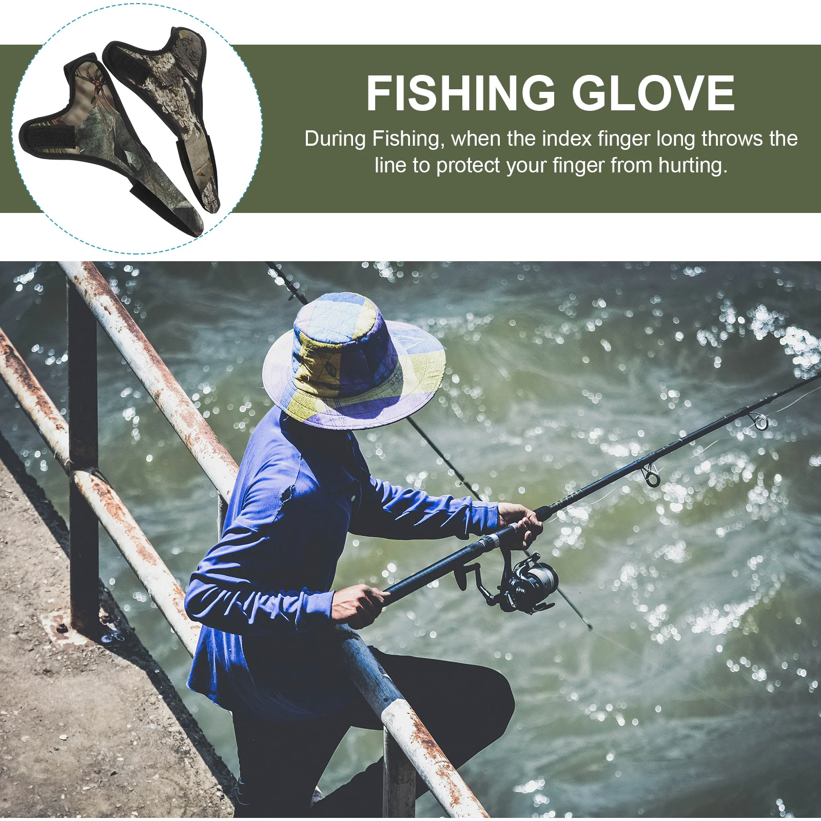 2pcs Single Finger Protector Fishing Gloves Anti Outdoor Breathable Elastic Protector Gloves for Lure Fishing Tools