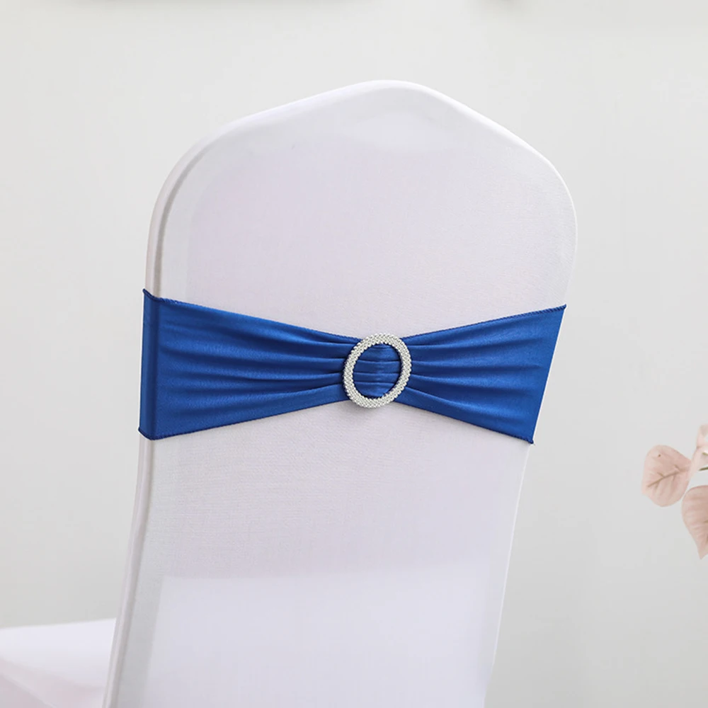 

Chair Back Strap Elegant Chair Back Cover Decor For Wedding Hotel Banquet Chair Back Knot Sashes Elastic Band Strap For Chair