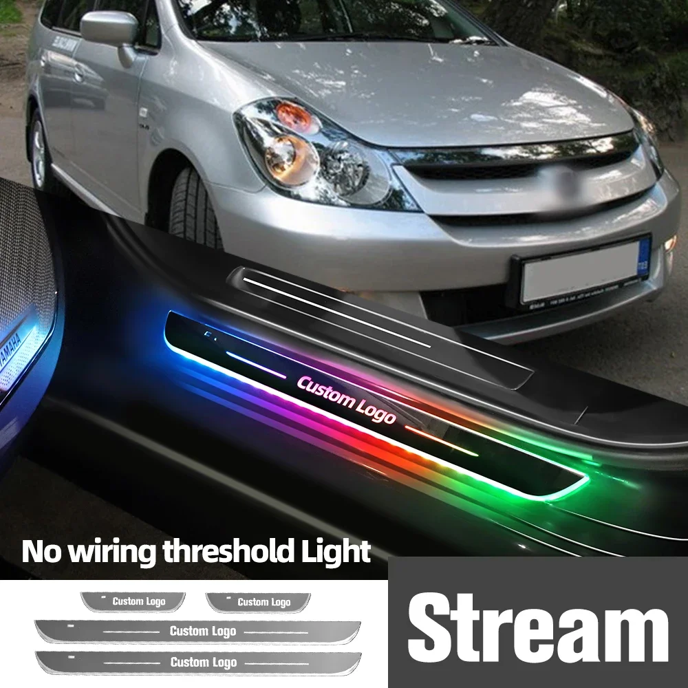 

For Honda Stream 2001-2006 2002 2003 2004 2005 Car Door Sill Light Customized Logo LED Welcome Threshold Pedal Lamp Accessories