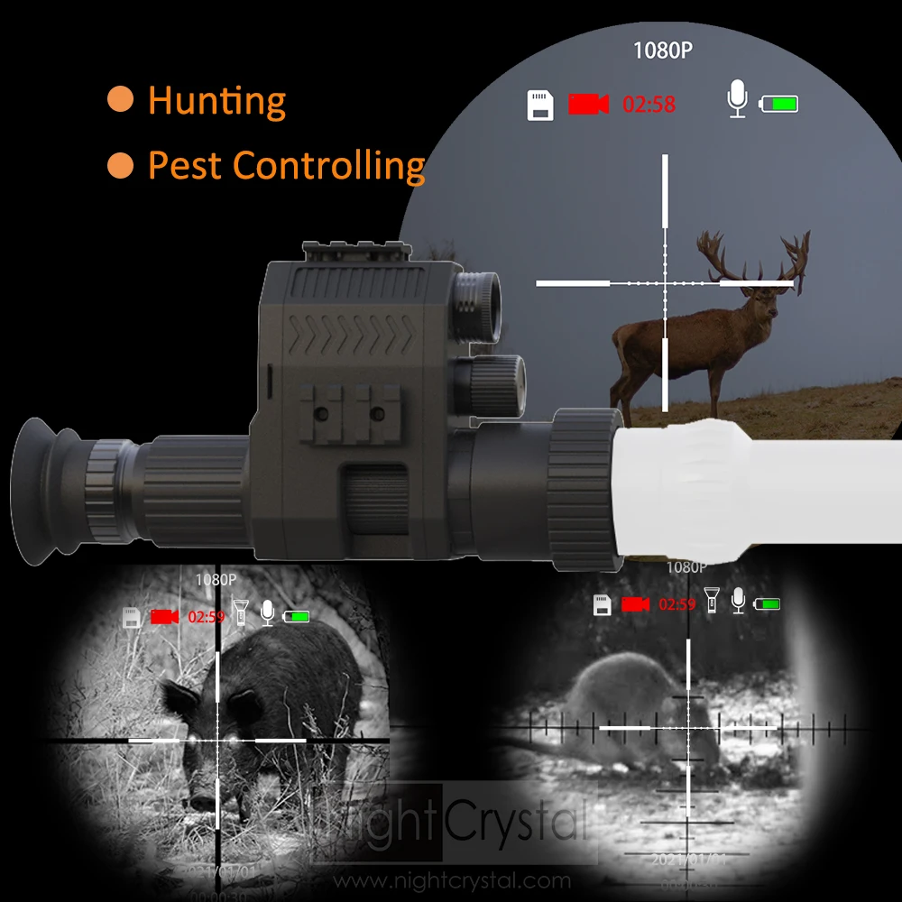 Megoarei NK007 Plus 4B Night Vision Spotting Scopes Coyote Hunting Camera Thermal 850nm IR Infrared Optics Sight Attachement spotting scope optics equipment night vision hunting camera