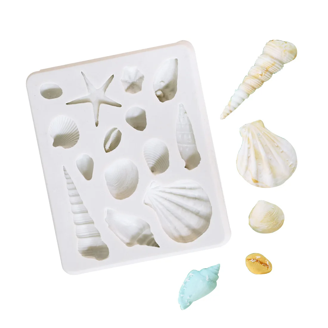 

3D Mermaid Tail Silicone Molds DIY Shell Starfish Soap Fondant Cake Decoration Tool Sugarcraft Epoxy Resin Moulds Handcraft Mold