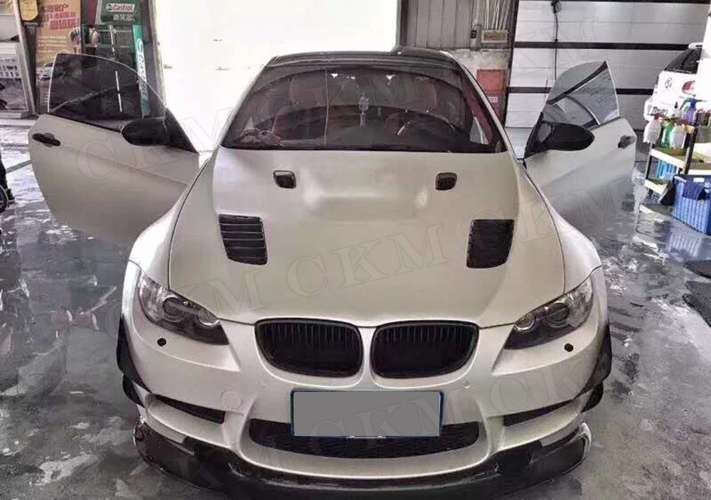 Carbon Fiber Front Bumper Side Canards Splitters Spoiler For BMW 3 Series E90 E92 E93 M3 2009-2012 Car Styling - - Racext 35