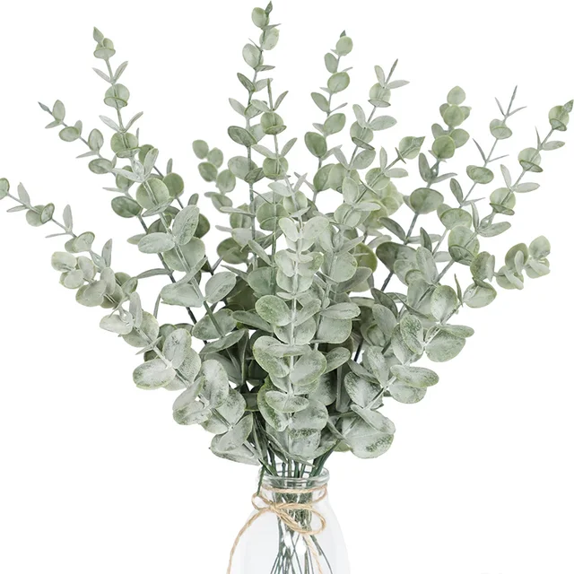 10pcs Artificial Plants Eucalyptus Leaves: A Perfect Touch of Nature for Any Occasion