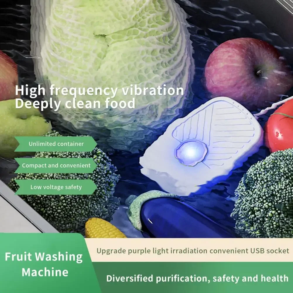 Vegetable fruit cleaner vegetable cleaner Portable Fruit Vegetable Washers Ultrasonic Cleaning Machine Washing IPX7 Waterproof Multifunctional Machine Cleaner For Kitchen