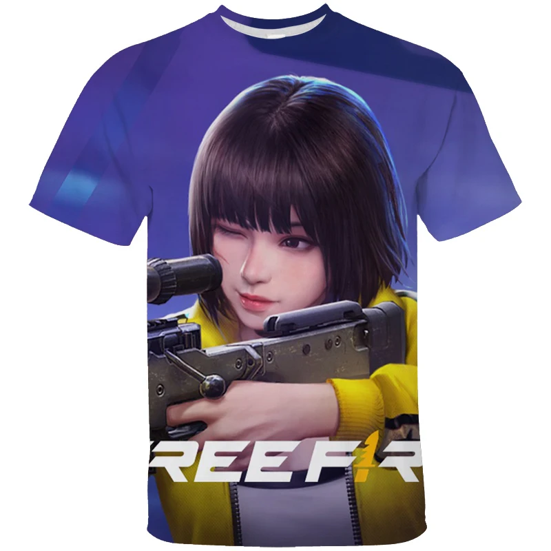 thumbnail image 1 of Camiseta de videojuego Free Fire, camiseta de manga corta con estampado 3D para hombre, camisetas casuales de verano, ropa para hombre, camisetas para adolescentes, camiseta, 1 of 5
