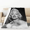 Marilyn Monroe Blankets for Decorative Sofa Throw Blanket Fluffy Catnap King Lid Microfiber Bedding Knee Fleece Soft Nap Luxury 2