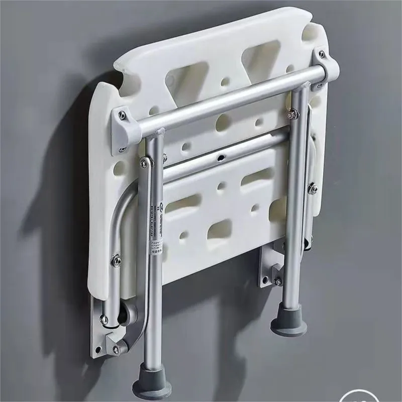 Bathroom Stool Folding Wall Mounted Elderly Anti-skid Shower Stool Bathroom Household Pregnant Woman Shower Chair ZE389