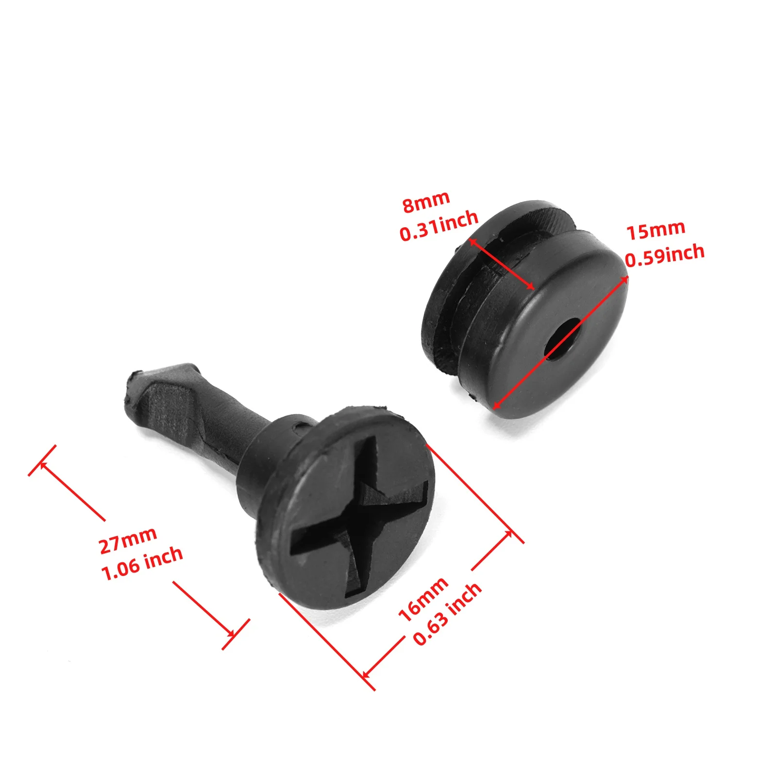 Screw Bolt Nut Set Car Hood Trim Fixing Snap Bolts 30 Sets Compatible with Audi/VW/Seat/Skoda
