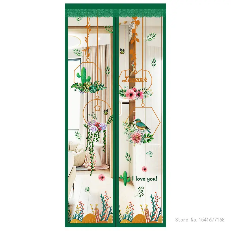 Creative Magnetic Screen Door Curtain, Anti Mosquito Net, Insect Fly Bug Curtains, Automatic Closing Mesh, Summer, 1Pc