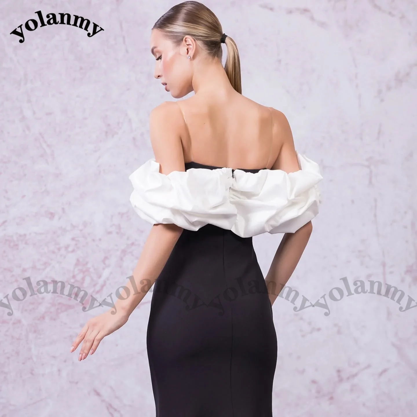 Stylish Sweetheart Wedding Guest Dresses for Women Off the Shoulder Rhinestone Customized