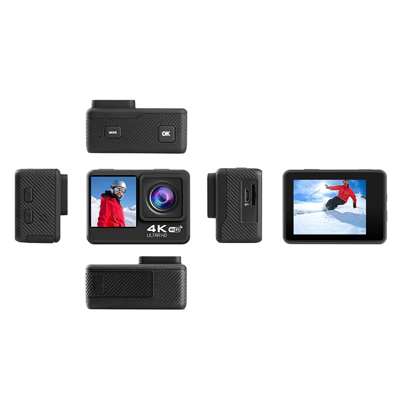 Action Camera 4K bicycle camera Electronic Stabilizer Action cam WiFi 4k Sport camera Helmet Video Recording Cameras for go pro 6