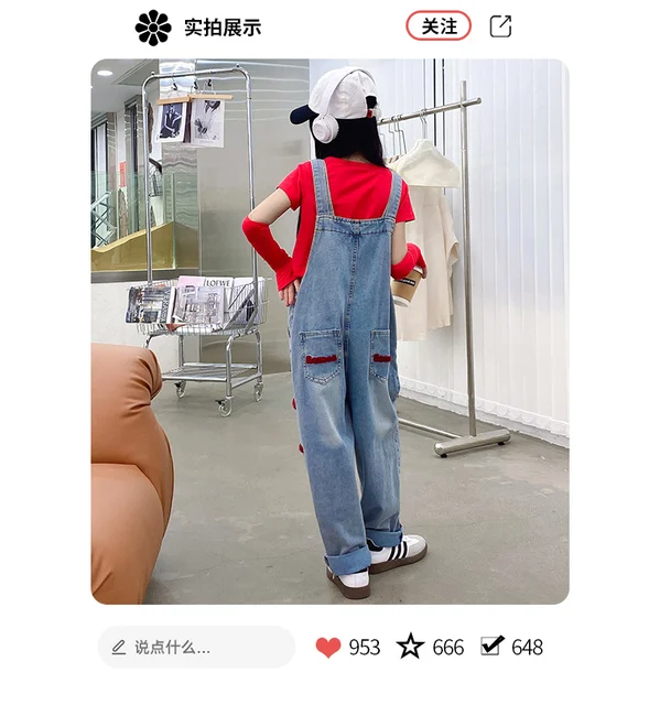 Pakaian Anak Perempuan Remaja Setelan Baju Kerja Denim Atasan