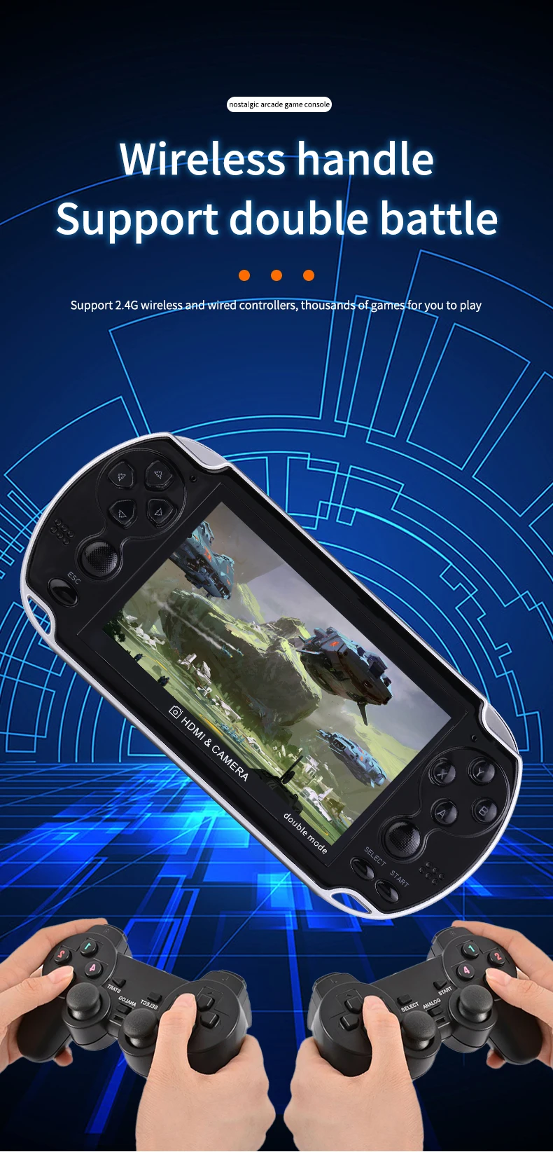 de vídeo 4.3 Polegada tela colorida consoles