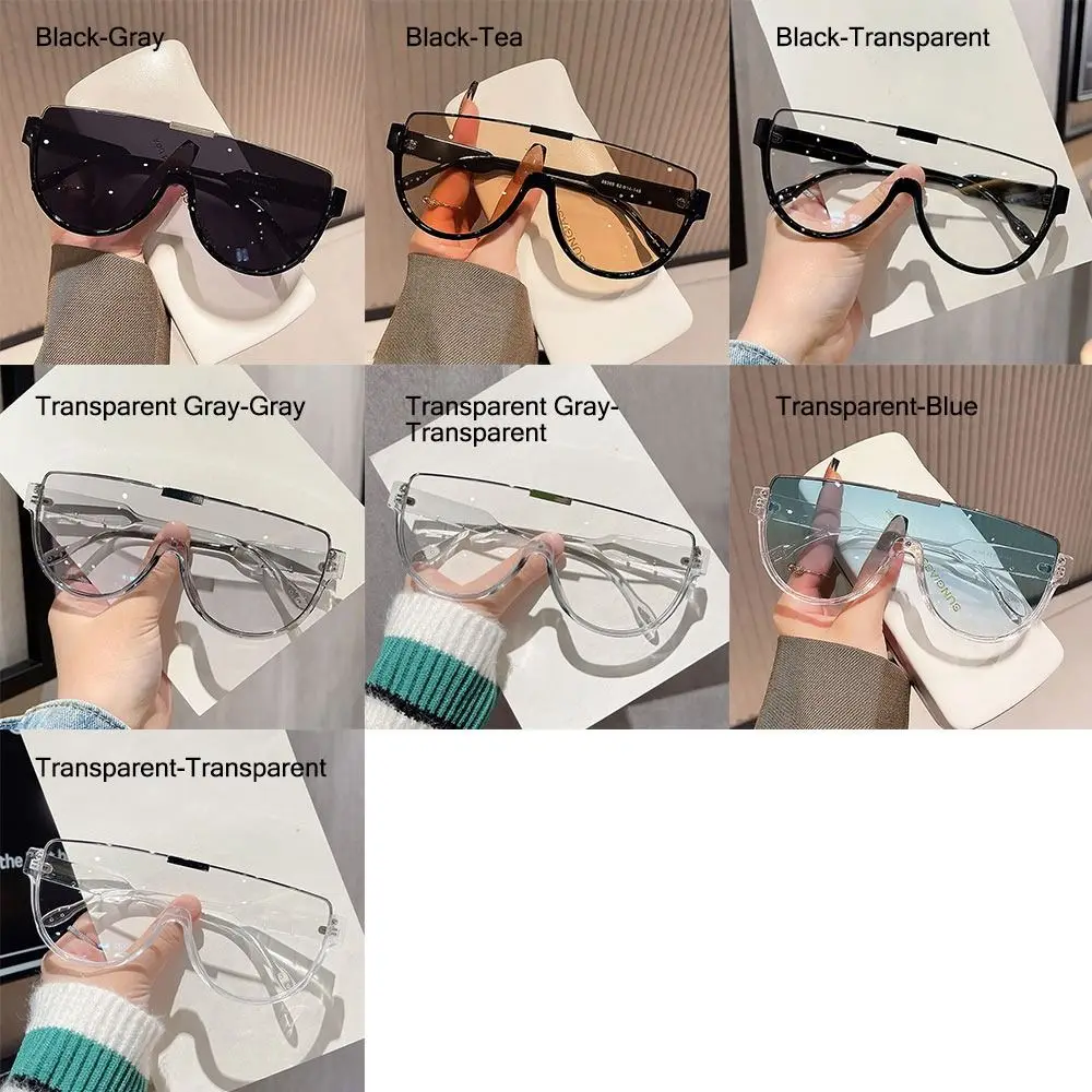 Fashion Monoblock Outdoor Goggle Shades Designer Half Frame Oversized Sun Glasses Ins Trending 2024 New Design UV400 Eyewear