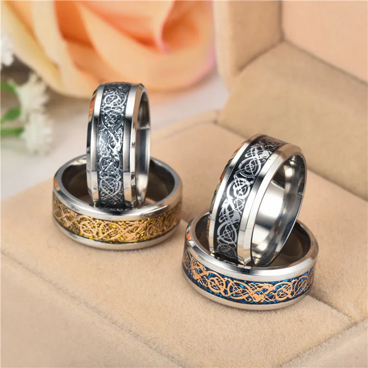 2022 Dragon Ring For Men Women Wedding Stainless Steel Jewelry 3